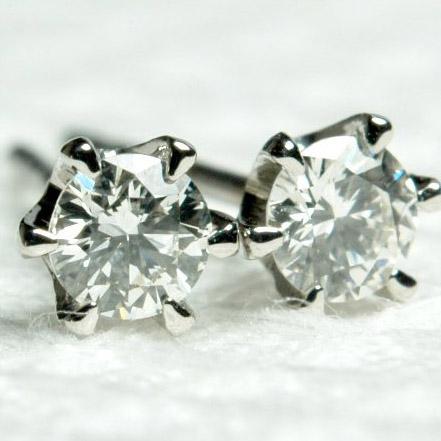 ピアス ダイヤモンド 一粒 レディース プラチナ pt900 18金 18k K18  