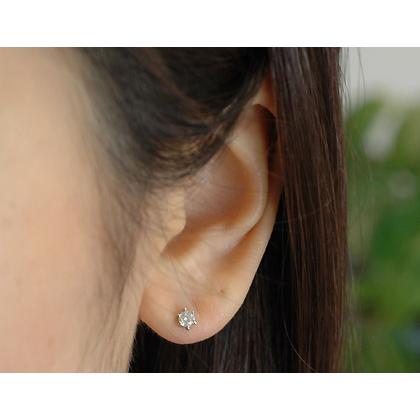 ピアス ダイヤモンド 一粒 レディース プラチナ pt900 18金 18k K18  