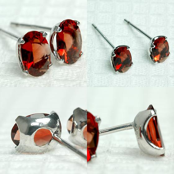 ピアス 18k K18 18金 ゴールド レディース アンデシン 4.0mm×6.0