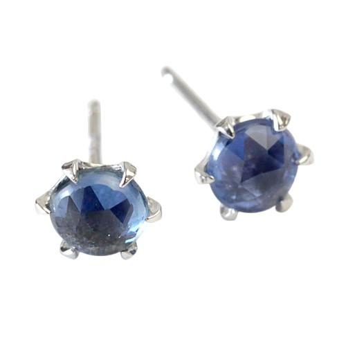 ピアス レディース サファイア 18金 18k K18 pt ブルーサファイア