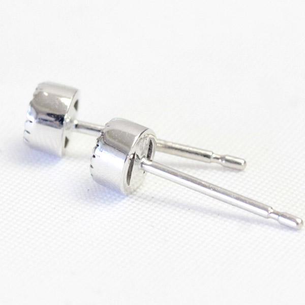 ダイヤモンドピアス レディース 一粒 18金 18k K18 ゴールド 0.2ct ダイヤピアス  ミル打ち |  | 05