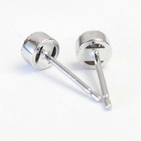 ダイヤモンドピアス レディース 一粒 18金 18k K18 ゴールド 0.2ct ダイヤピアス  ミル打ち |  | 06