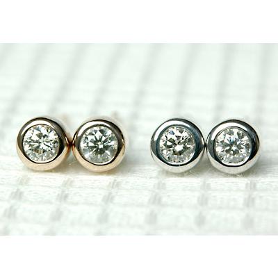 ピアス ダイヤモンド 一粒 レディース 18金 18k K18 ゴールド ダイヤ 0.2ct スタッド シンプル