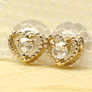 ピアス ダイヤモンド ローズカット レディース 18金 18k K18 ゴールド 