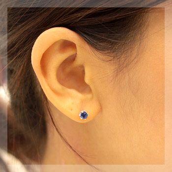 ピアス レデイース カイヤナイト 18金 18k K18 ゴールド クラウン 