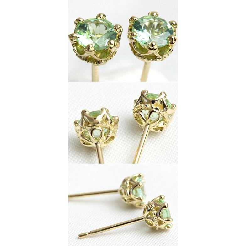 ピアス レディース ガーネット 18金 18k K18 ゴールド UVガーネット UV