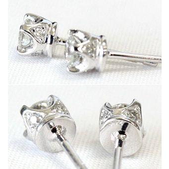ピアス ダイヤモンド 一粒 レディース 18金 18k K18 ゴールド ダイヤ 0.24ct カラット スタッド シンプル |  | 02