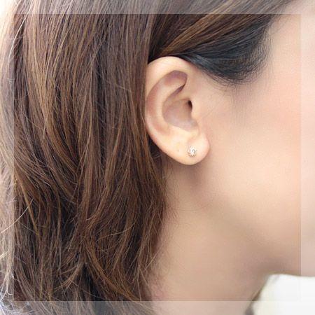 ピアス ダイヤモンド レディース 18金 18k K18 ゴールド ダイヤピアス