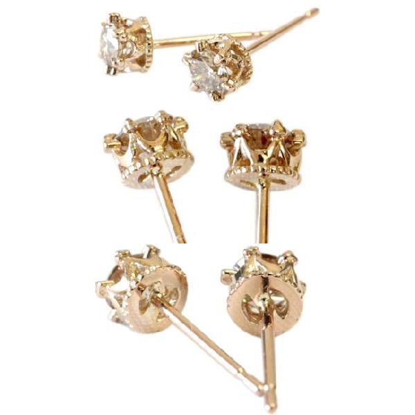 ピアス ダイヤモンド レディース 18金 18k K18 ゴールド ダイヤピアス