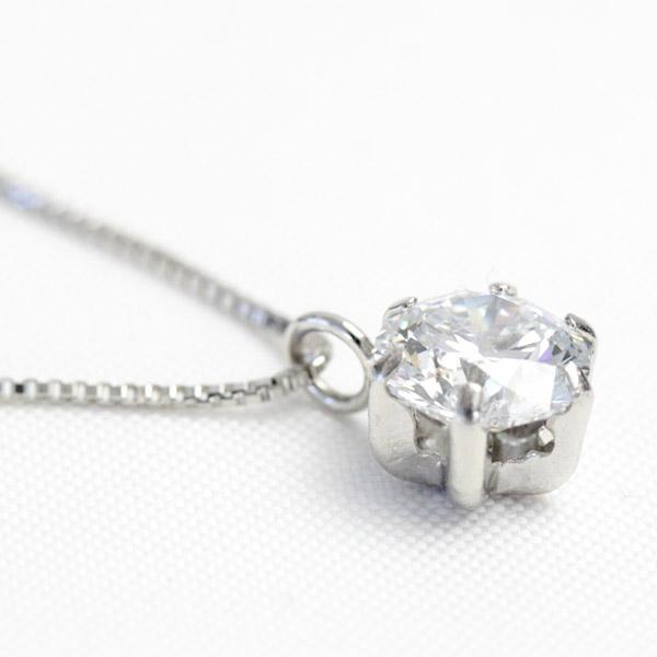 プラチナ ダイヤモンド ネックレス 0.5ct 一粒 ダイヤ ラボグロウン