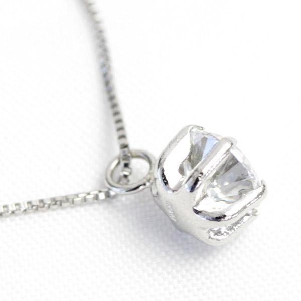 プラチナ ダイヤモンド ネックレス 0.5ct 一粒 ダイヤ ラボグロウン