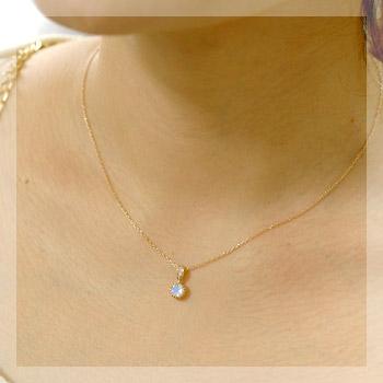 ペンダントトップ レディース ロイヤルブルームーン × ダイヤモンド 18金 18k K18 ゴールド ダイヤ_1