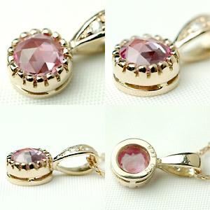 ペンダントトップ サファイア レディース 18金 18k K18 ピンク 