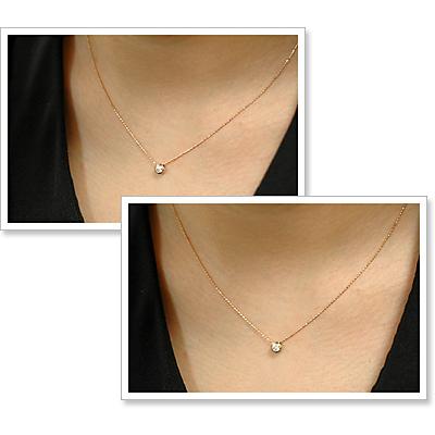 ネックレス レディース ダイヤモンド 0.15ct K18 18金 ダイヤネックレス シンプル ペンダント 送料無料 鑑別書付き |  | 01