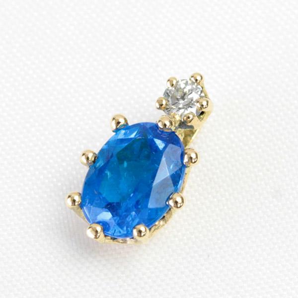 k18 青色オーバルカットゴールドペンダントトップ k18 青色オーバルカットゴールドペンダントトップ