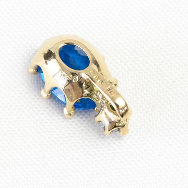 ペンダントトップ レディース 18金 18k K18 コバルトブルー