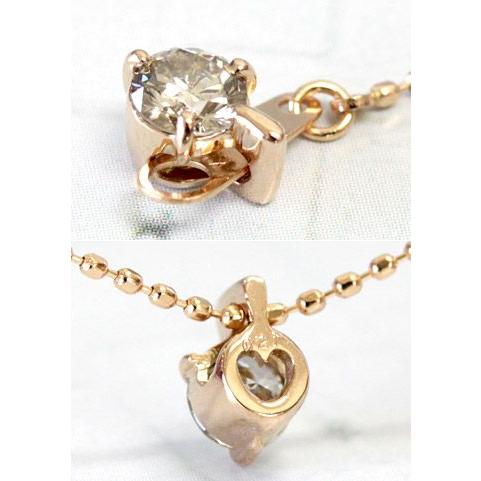 ダイヤモンド ネックレス レディース ダイヤ 一粒 18金 18k K18 0.2ctアップ カラット シャンパンブラウンダイヤ |  | 02