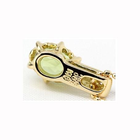 ペンダントトップ レディース 18金 18k K18 ゴールド ペリドット × ダイヤモンド エレガンス_5