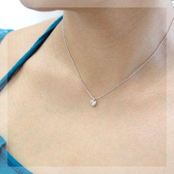 ダイヤモンド ネックレス 一粒 レディース ダイヤネックレス 18金 18k K18 シャンパンブラウンダイヤ 0.5ct カラットの画像