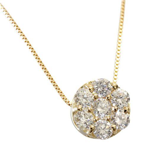 超大特価 ネックレス ダイヤモンド レディース 0.6ct セブンストーン ゴールド K18 18k 18金 ダイヤネックレス ネックレス、ペンダント