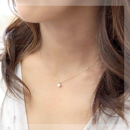 ダイヤモンド ネックレス レディース ダイヤネックレス 18金 18k K18 ゴールド 0.3ct カラット 中央宝石研究所ソーティング付の画像