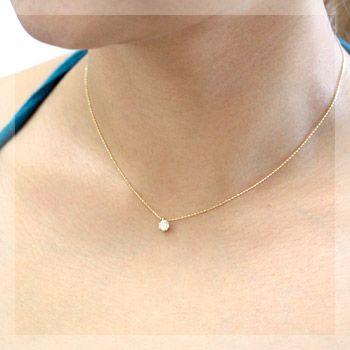 ダイヤモンド ネックレス レディース ダイヤネックレス 18金 18k K18