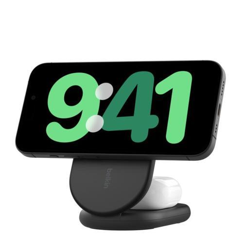 BELKIN WIZ028QCBK ブラック Belkin Qi2 2-in-1 折りたたみ式