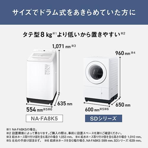[配送/設置エリア 東京23区 限定]パナソニック NA-SD10UBL-W マットホワイト ななめドラム洗濯乾燥機[標準設置料込][代引不可] |  | 13