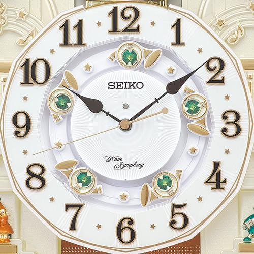 セイコー(SEIKO) RE581B(濃茶マーブル模様光沢仕上げ) からくり 電波掛け時計｜eccurrent｜02