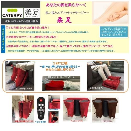 ツインズ TCH-001-FR(フレッシュレッド) 狙い揉みエアフットマッサージャー 柔足 