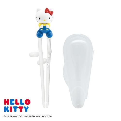 エジソン KJ1033134 ホワイト 2歳ごろ〜就学前 エジソンのお箸I ケース付 ハローキティ レトロ 右手用 | 