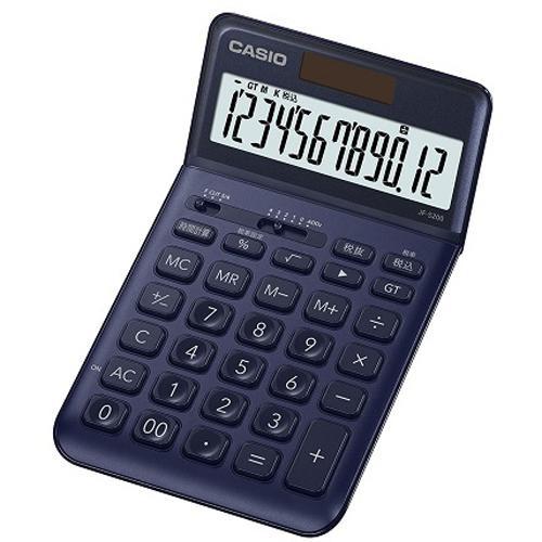 CASIO(カシオ) JF-S200-NY(ネイビー) スタイリッシュ電卓 12桁