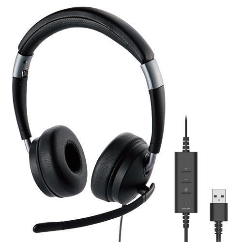 ELECOM HS-HP101UNCBK ヘッドセット エレコム(ELECOM) HS-HP101UNCBK ヘッドセット 有線 両耳 マイク付