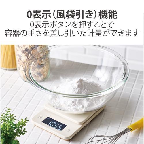 エレコム(ELECOM) HCS-KSA01IV アイボリー キッチンスケール デジタルスケール 計量器 はかり |  | 02