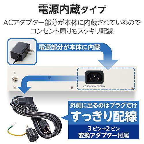エレコム(ELECOM) EHC-G16MN2-HW スイッチングハブ LAN ハブ 16ポート