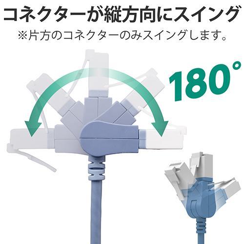 エレコム(ELECOM) LD-GPATSV/BU20(ブルー) LANケーブル Cat6A準拠 2m スリム タテスイングxストレート 高速｜eccurrent｜02