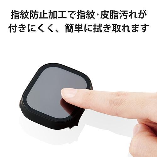 エレコム(ELECOM) AW-22CFCGOBK(ブラック) Apple Watch49mm用 Gorillaガラス フルカバーケース 高透明｜eccurrent｜04