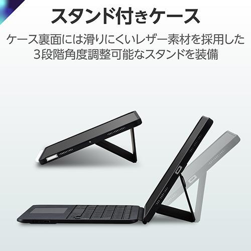 美品ELECOM TK-CA11BP iPad用 Bluetoothキーボード Touch Book for iPad Air 11インチ/10.9インチ - TK-CA11BPBK