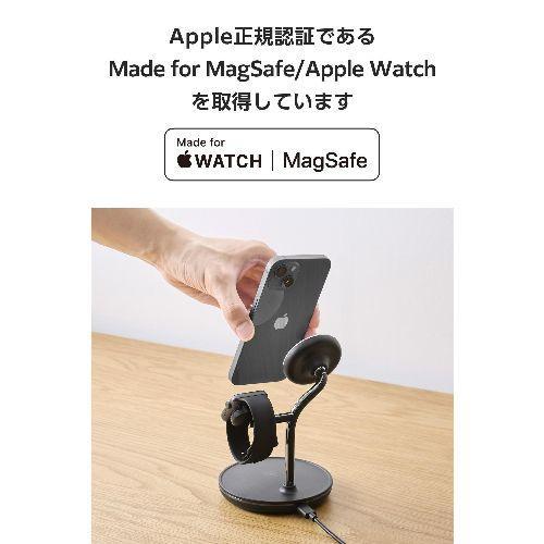 エレコム(ELECOM) W-MS07BK ブラック ワイヤレス充電器 15W出力 マグネット式 充電スタンド 3in1 MagSafe対応 iPhone/AirPods/Apple Watch |  | 02