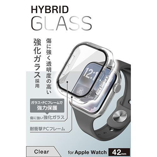 エレコム(ELECOM) AW-25BFCGCR クリア アップルウォッチ カバー Series 11/10 (42mm) フルカバー 強化ガラス 10H 耐衝撃PCフレーム 指紋防止 |  | 01