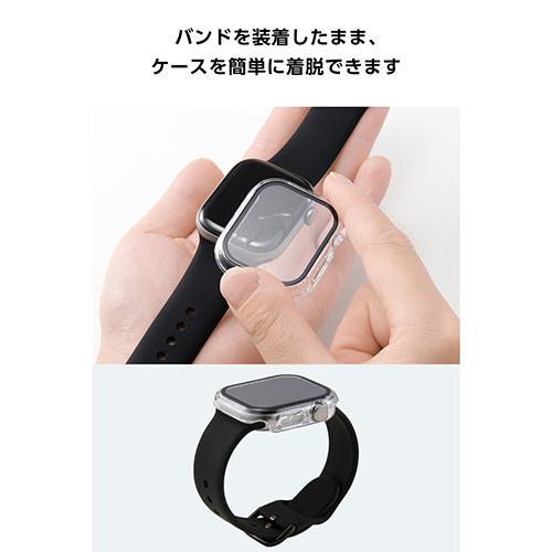 エレコム(ELECOM) AW-25BFCGCR クリア アップルウォッチ カバー Series 11/10 (42mm) フルカバー 強化ガラス 10H 耐衝撃PCフレーム 指紋防止 |  | 06
