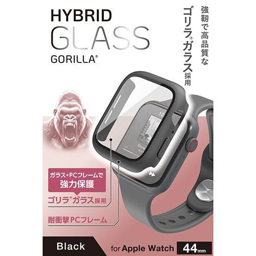 エレコム(ELECOM) AW-25DFCGOBK ブラック アップルウォッチ カバー SE 第3世代/第2世代 (44mm) フルカバー Gorilla R 10H 耐衝撃PCフレーム |  | 01