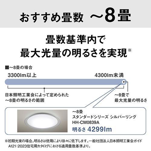 パナソニック(Panasonic) HH-CM0839A シルバーリング パルック LEDシーリングライト スタンダードシリーズ 〜8畳用の画像