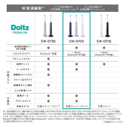 パナソニック(Panasonic) EW-DP58-A ディープブルー 電動歯ブラシ Doltz ドルツプレミアム W音波振動ハブラシ | Panasonic | 05