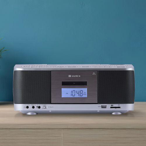 Aurex(オーレックス) AX-KCR70S シルバー SD・USB・CDラジオカセット