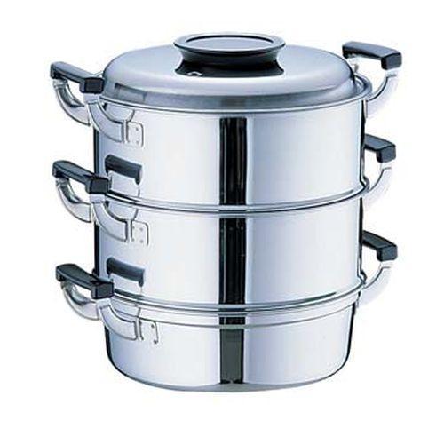 神子島製作所 桃印18-0丸型蒸器 27cm 3段 | ブランド登録なし