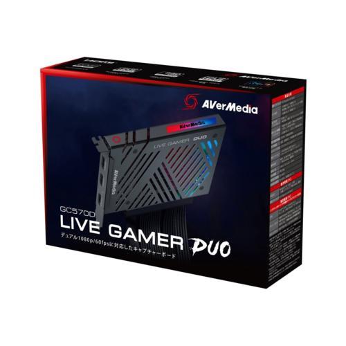 ビデオキャプチャー・キャプチャーボード AverMedia LIVE GAMER DUO GC570D AVerMedia Live Gamer DUO GC570D 2系統1080p/60fps入力対応 内蔵