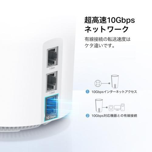 TP-Link(ティーピーリンク) DECO XE2002P AXE11000 トライバンドメッシュWi-Fi 6Eシステム 2パック｜eccurrent｜04