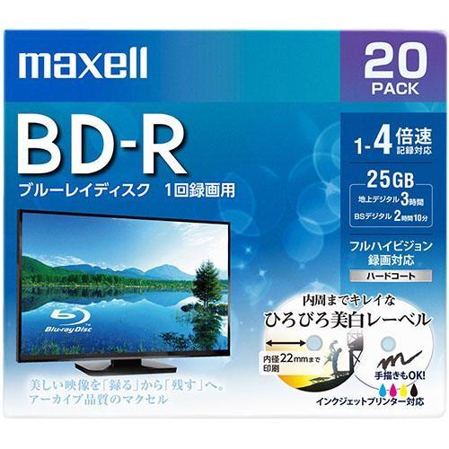 マクセル(maxell) BRV25WPE.20S 録画・録音用 BD-R 25GB 一回(追記) 録画 プリンタブル 4倍速 20枚2,181円