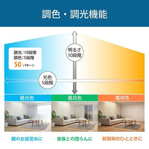 ホタルクス(HotaluX) HLDC08302SG LEDシーリングライト 調光・調色 〜8畳 リモコン付｜eccurrent｜02